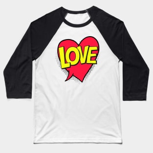 Heart Speech Bubble Baseball T-Shirt